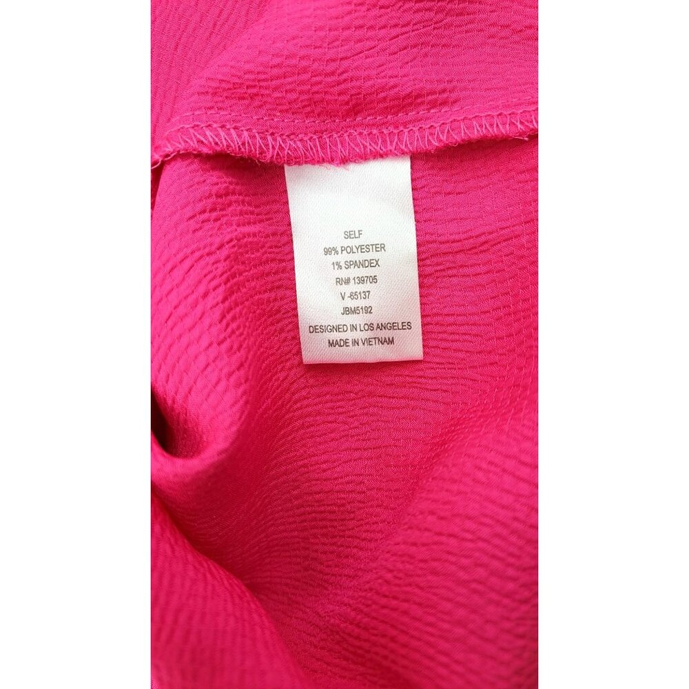 Emerald Sundae Pink Long Sleeve Mini Dress With Tie Waist Women Size Medium - Picture 3 of 8